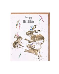 Wrendale Designs "Hoppy Birthday" Hare Birthday Card